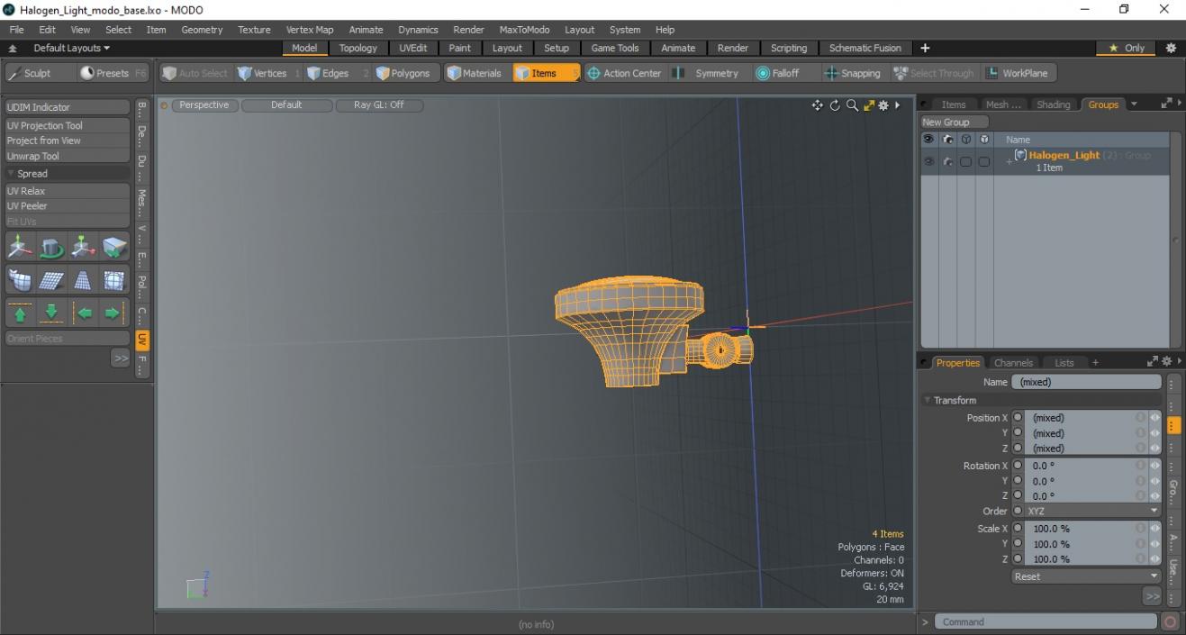 3D Halogen Light model