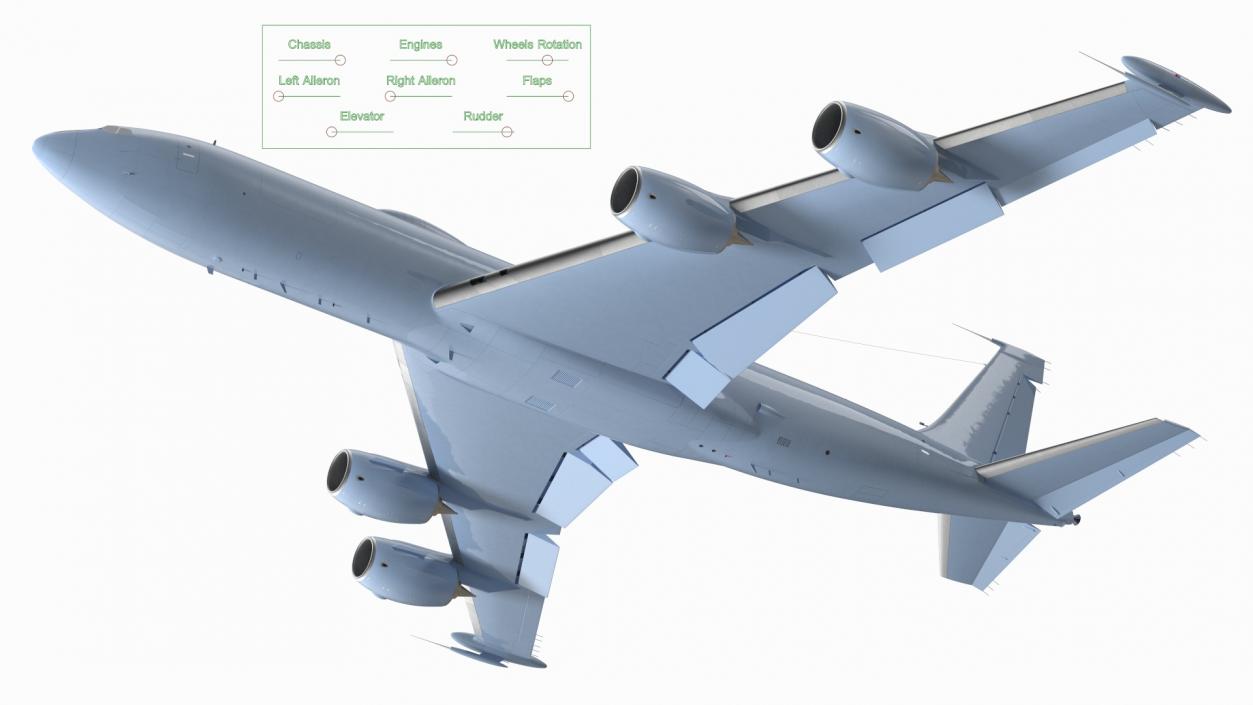 Army Airplane Blue Rigged for Maya 3D model