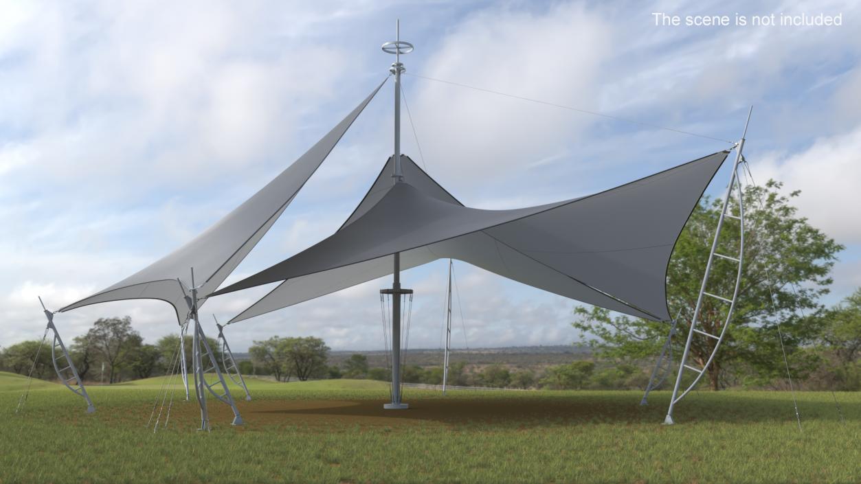 3D Tensile Structure Tents model