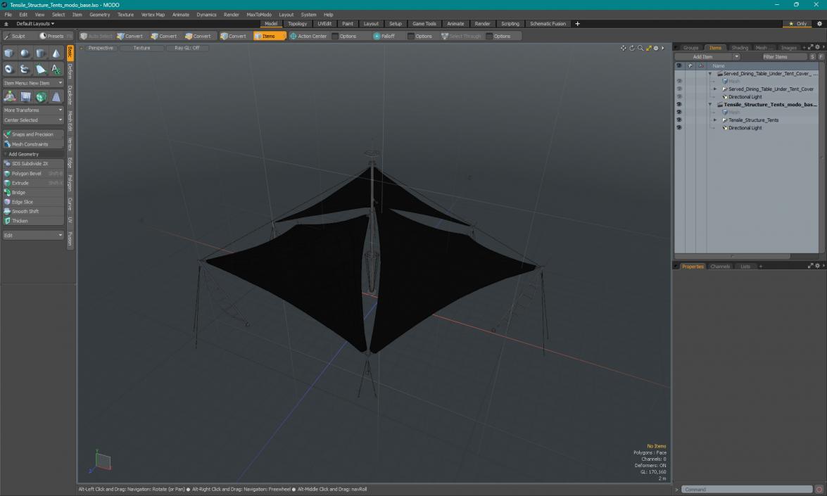 3D Tensile Structure Tents model