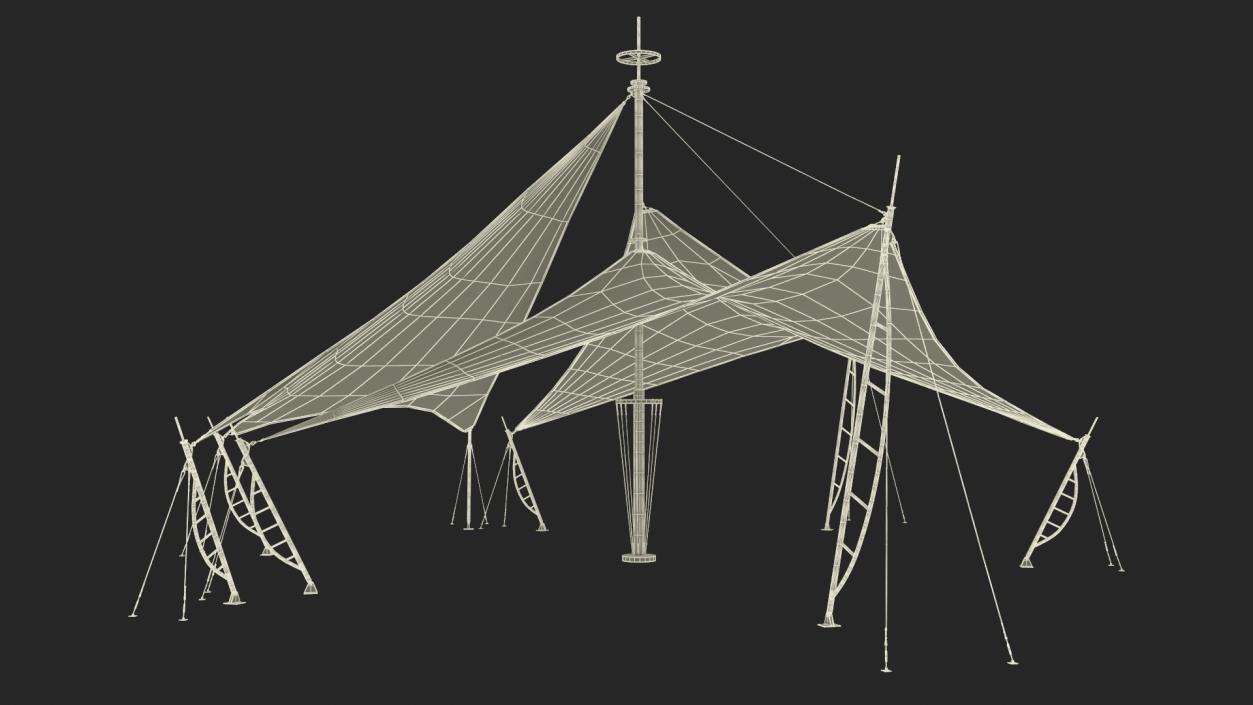 3D Tensile Structure Tents model