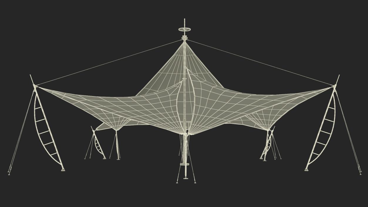 3D Tensile Structure Tents model