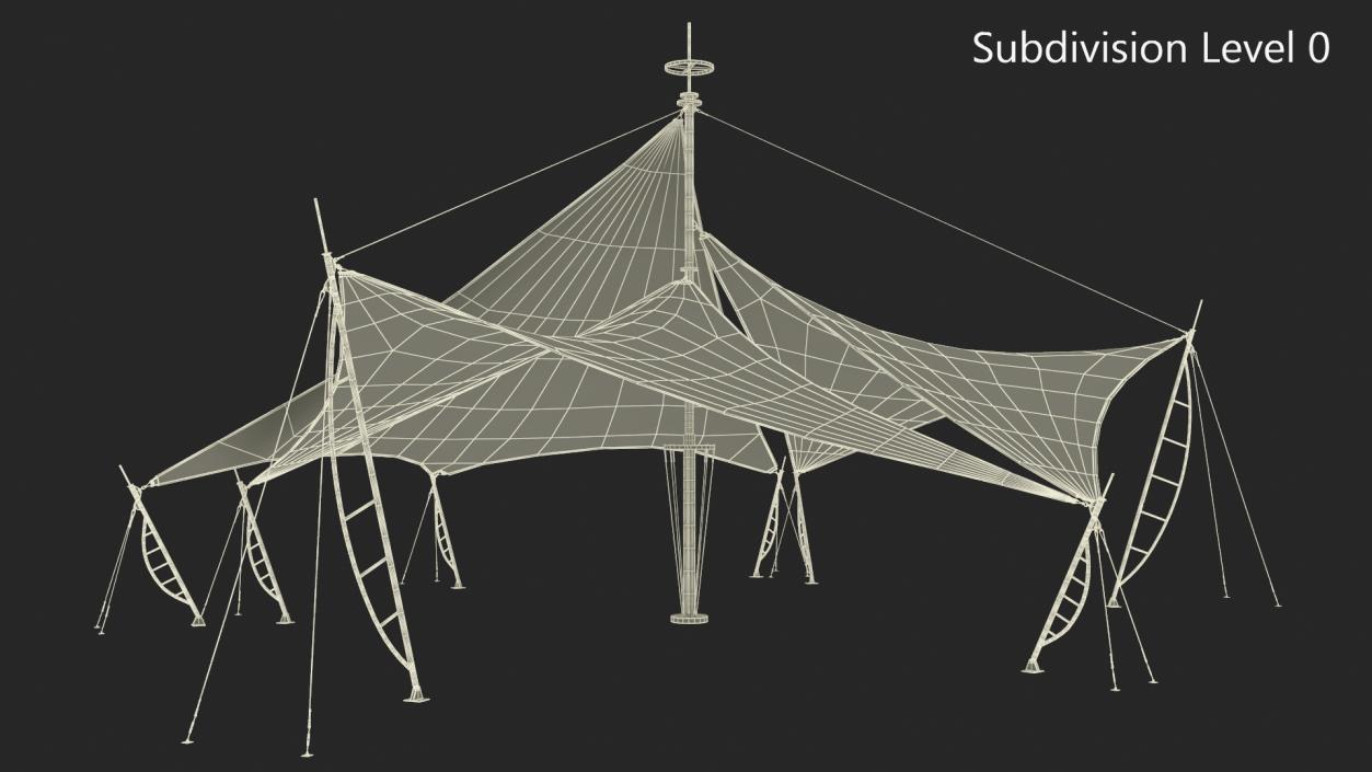 3D Tensile Structure Tents model