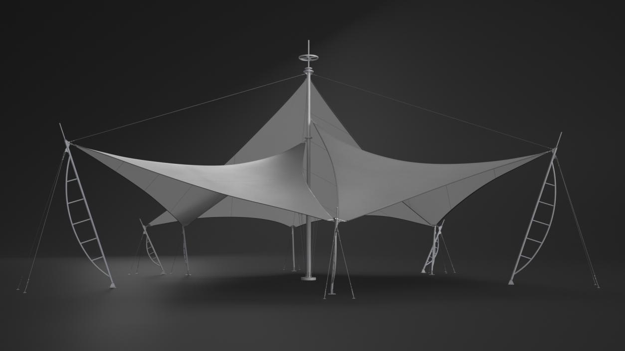 3D Tensile Structure Tents model