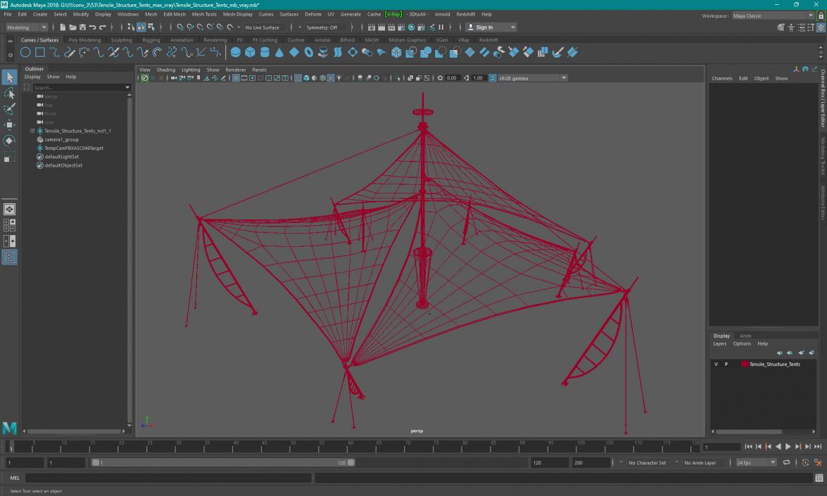 3D Tensile Structure Tents model