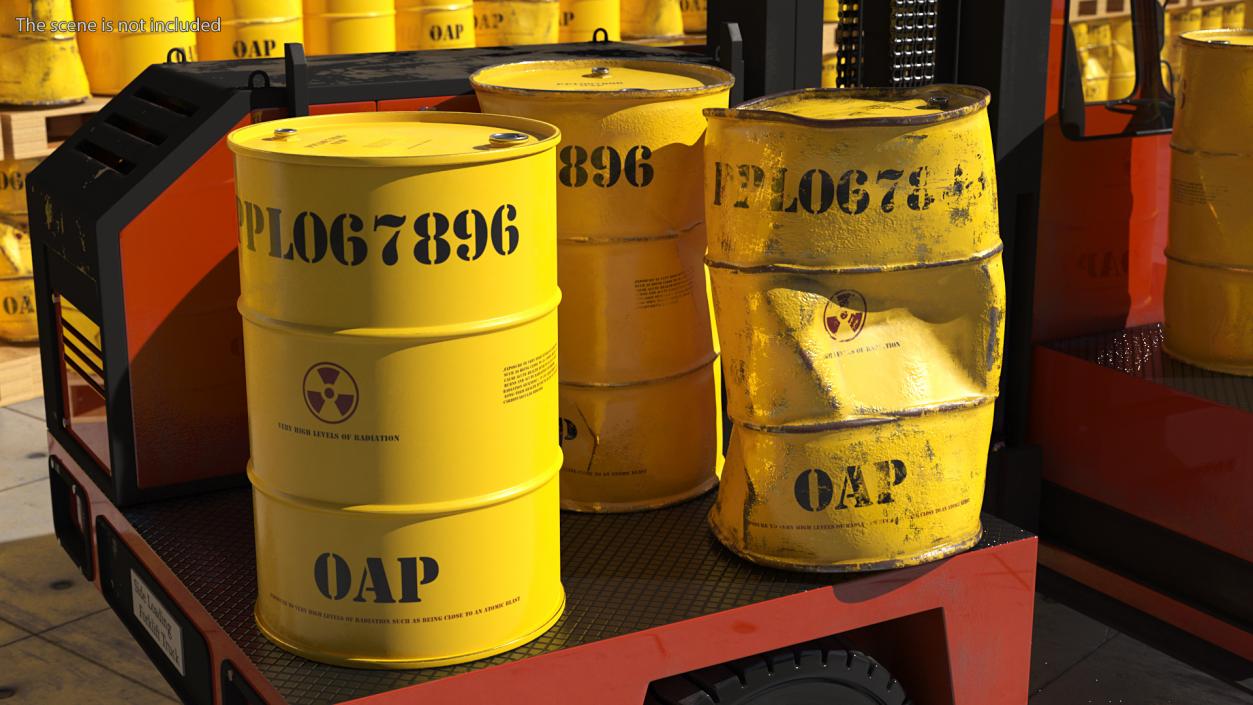 Radioactive Waste Barrels Set 3D model