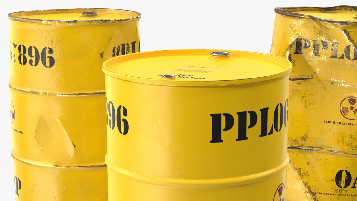 Radioactive Waste Barrels Set 3D model