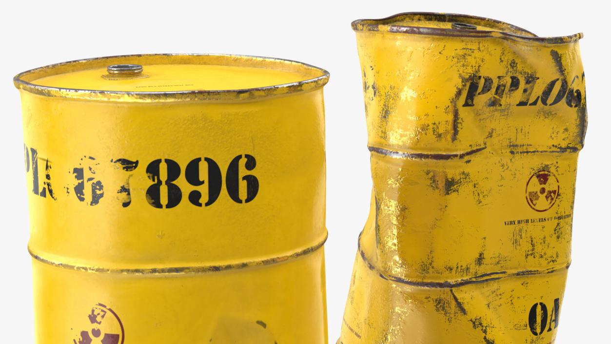 Radioactive Waste Barrels Set 3D model