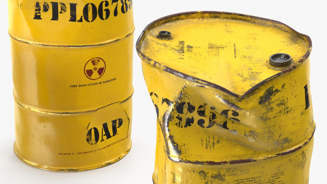 Radioactive Waste Barrels Set 3D model