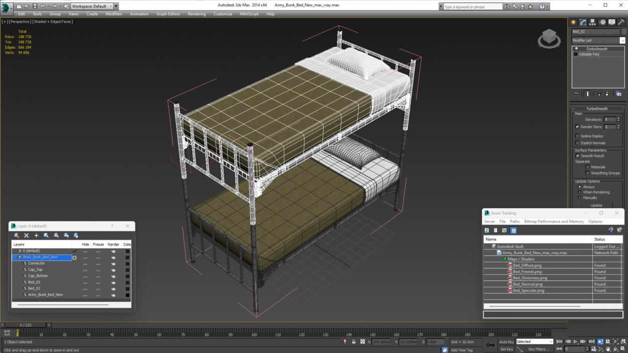 Army Bunk Bed New 3D