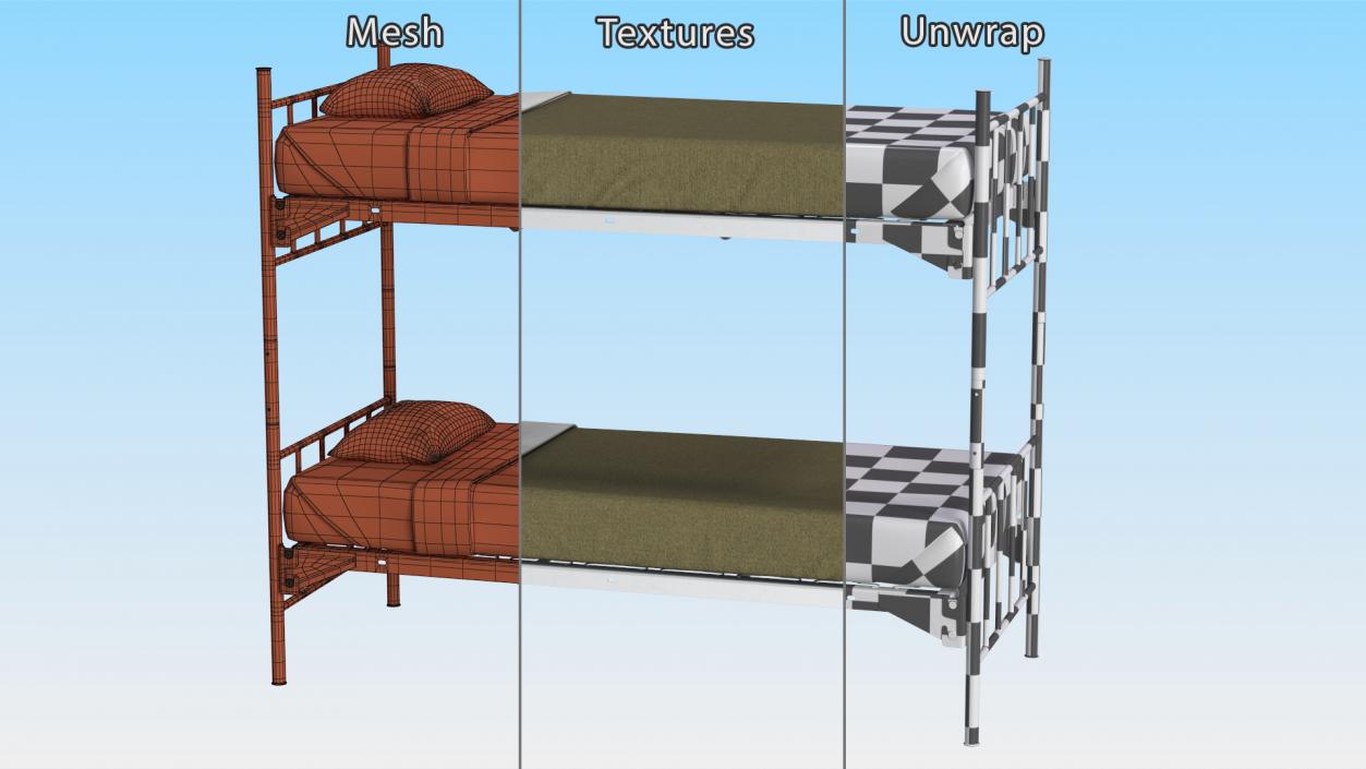 Army Bunk Bed New 3D