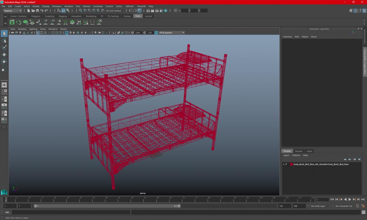 Army Bunk Bed New 3D