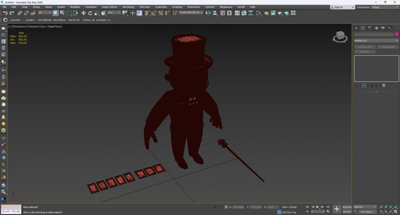 3D Mr Monopoly A-pose for 3D Print