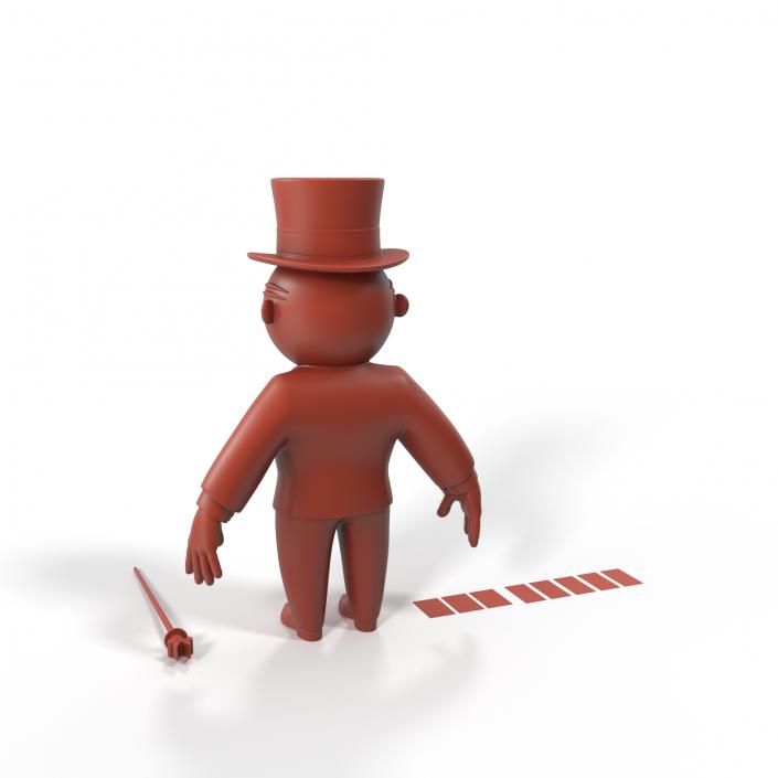 3D Mr Monopoly A-pose for 3D Print