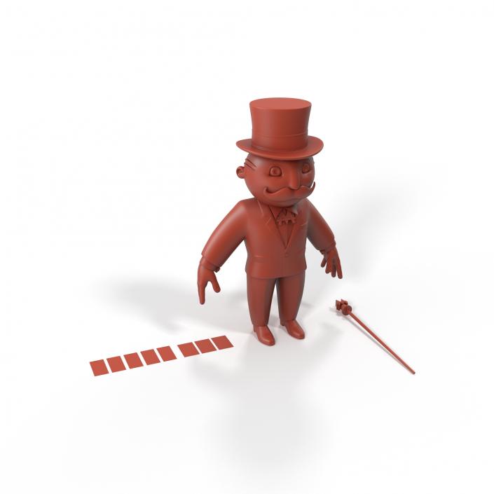 3D Mr Monopoly A-pose for 3D Print