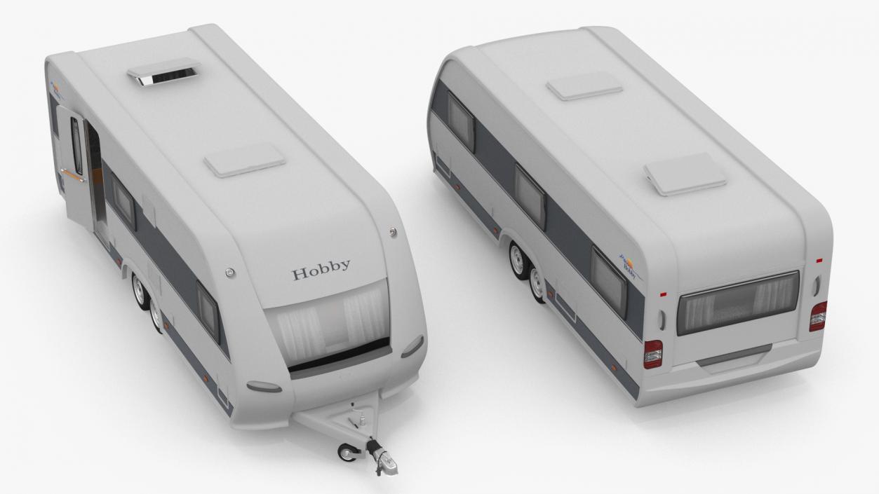 3D Hobby Caravan Trailer