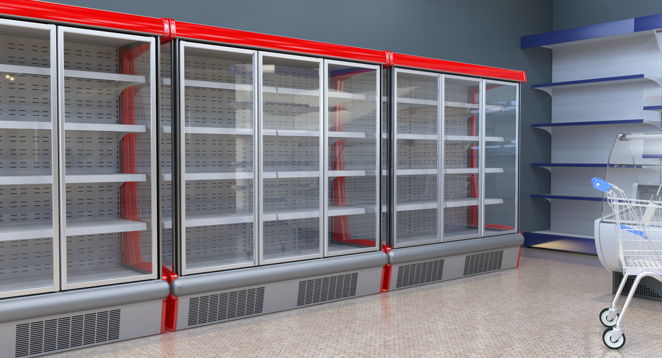 Multideck Display Fridge 3D model