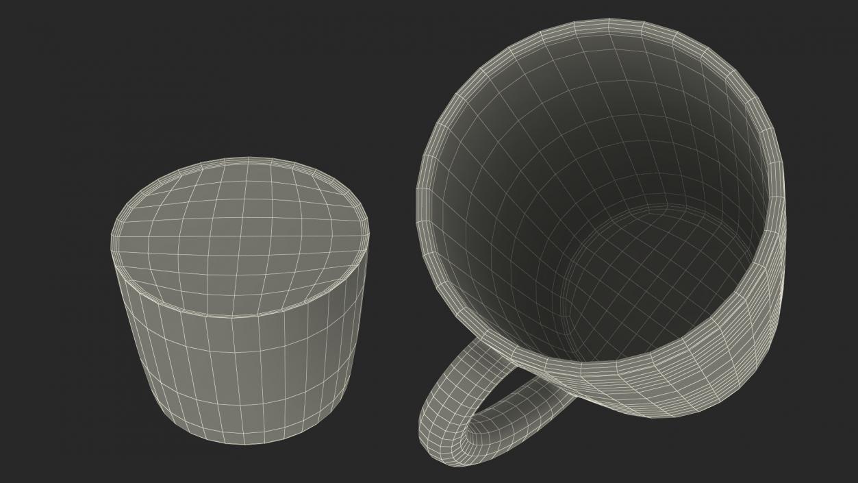 3D Tall Glass Tea Cup Half Full model