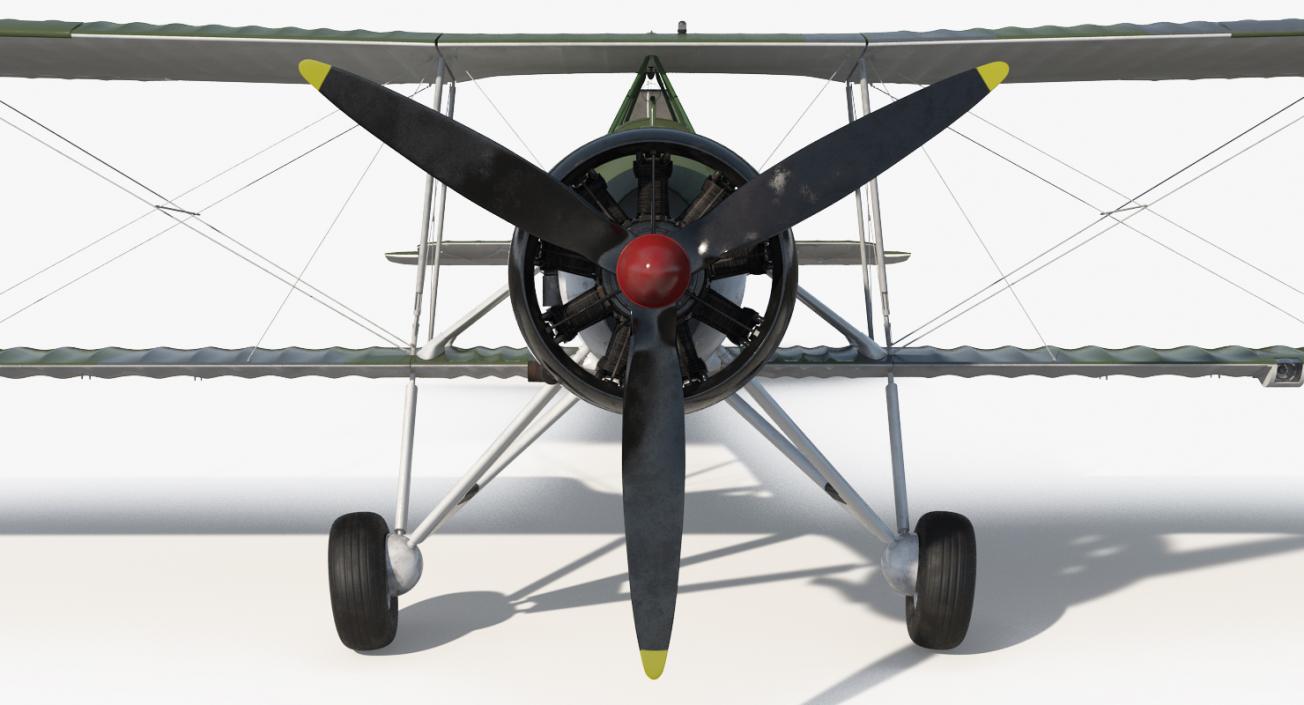 3D Biplane Torpedo Bomber Fairey Swordfish Rigged