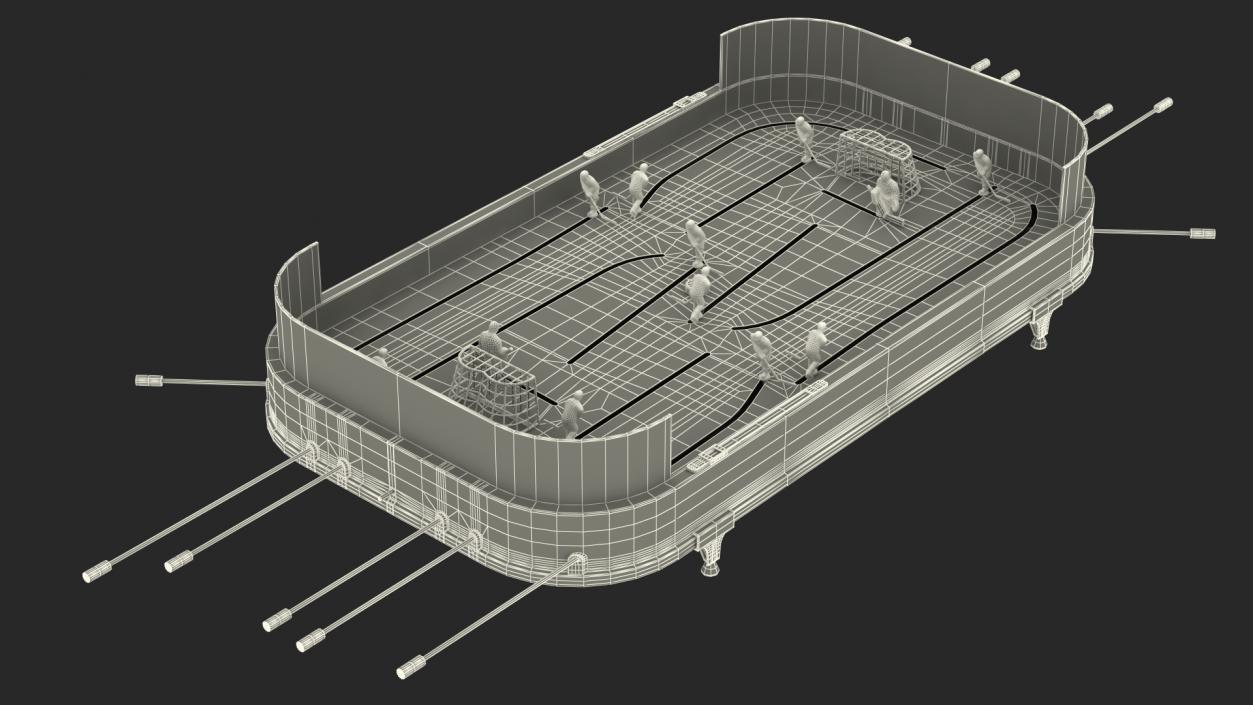 Table Hockey Rigged 3D model