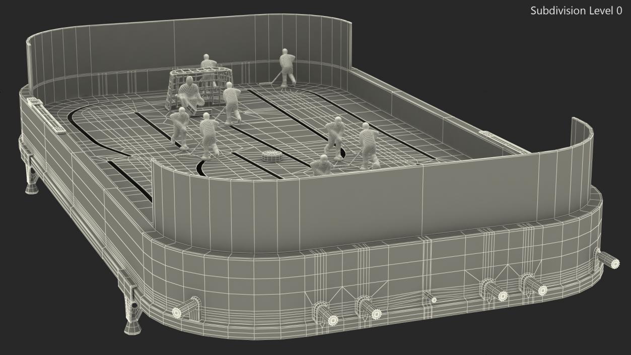 Table Hockey Rigged 3D model