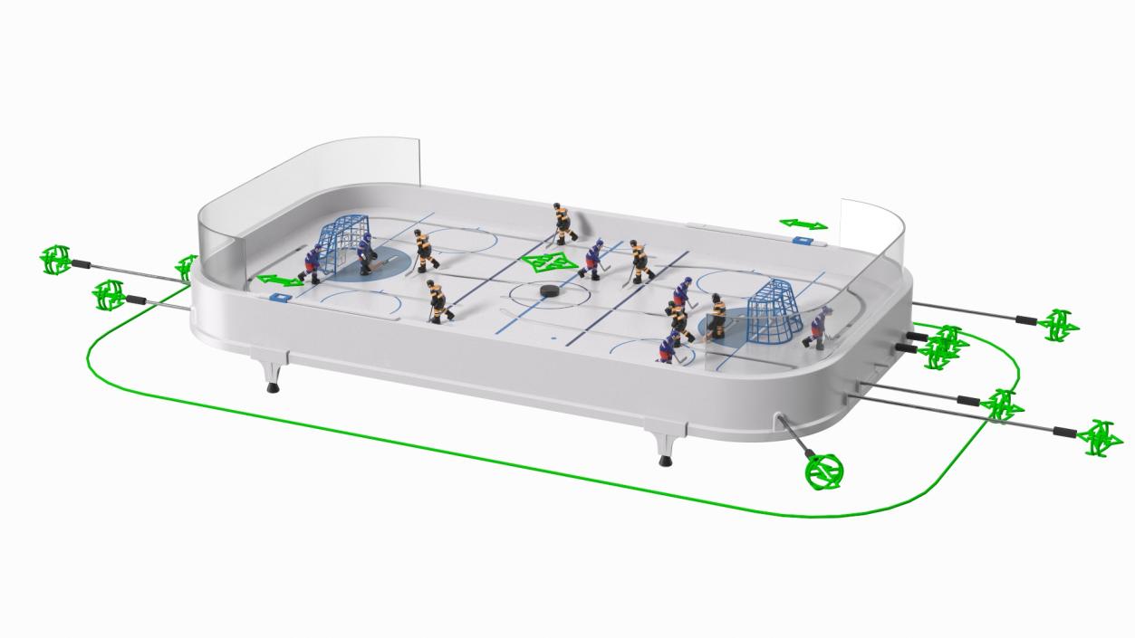 Table Hockey Rigged 3D model