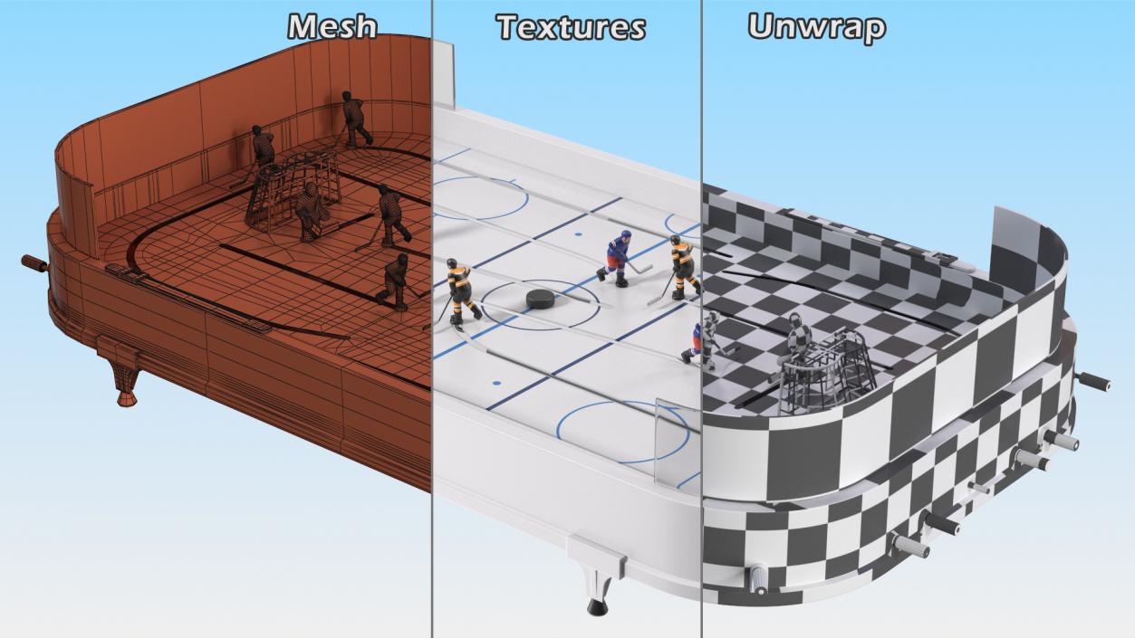 Table Hockey Rigged 3D model