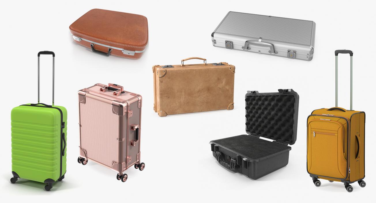 Suitcases Collection 4 3D