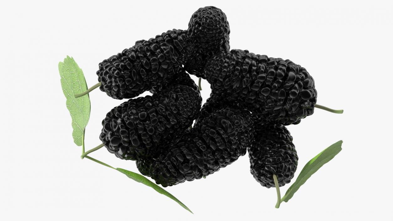 3D Pile of Mulberry Fruit Black model