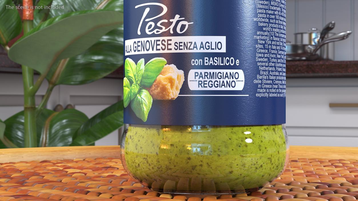 3D model Barilla Pesto Sauce 190 ml Set