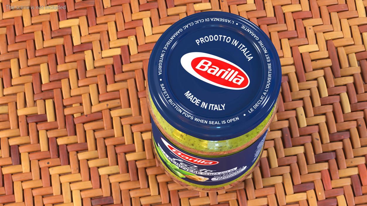 3D model Barilla Pesto Sauce 190 ml Set