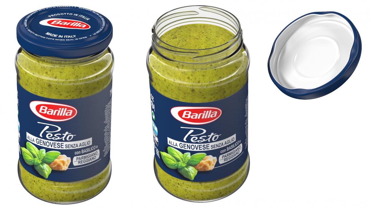 3D model Barilla Pesto Sauce 190 ml Set