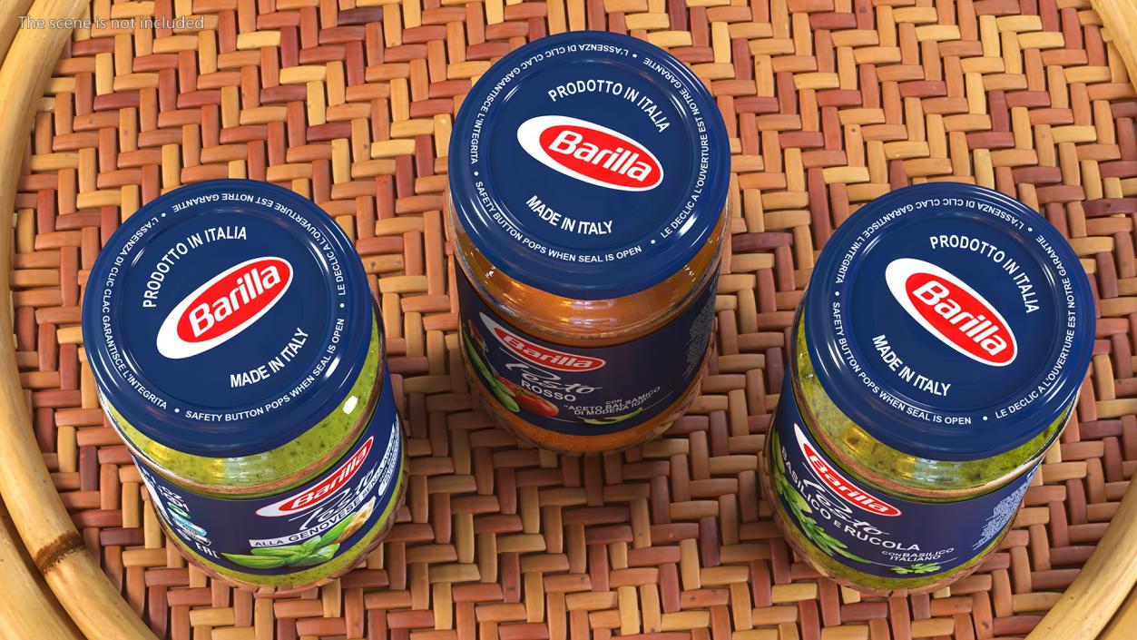 3D model Barilla Pesto Sauce 190 ml Set