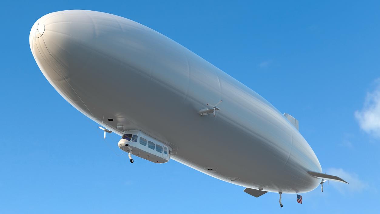 3D Blimp Airship Generic Rigged model