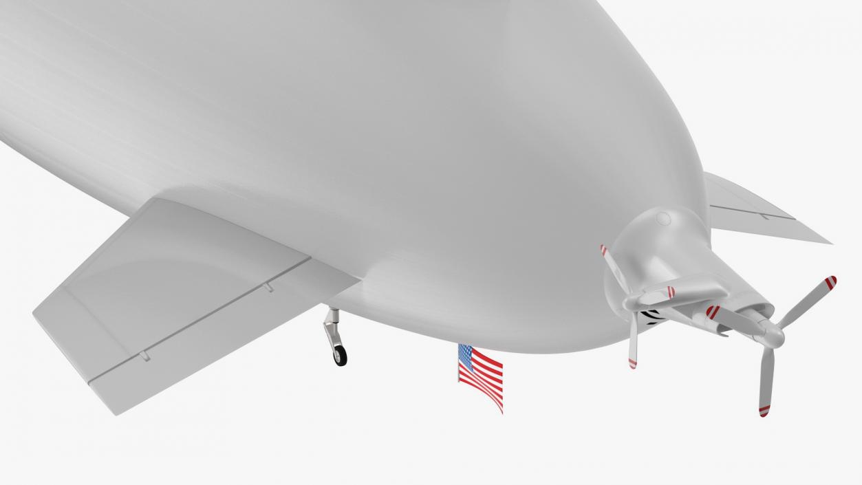 3D Blimp Airship Generic Rigged model