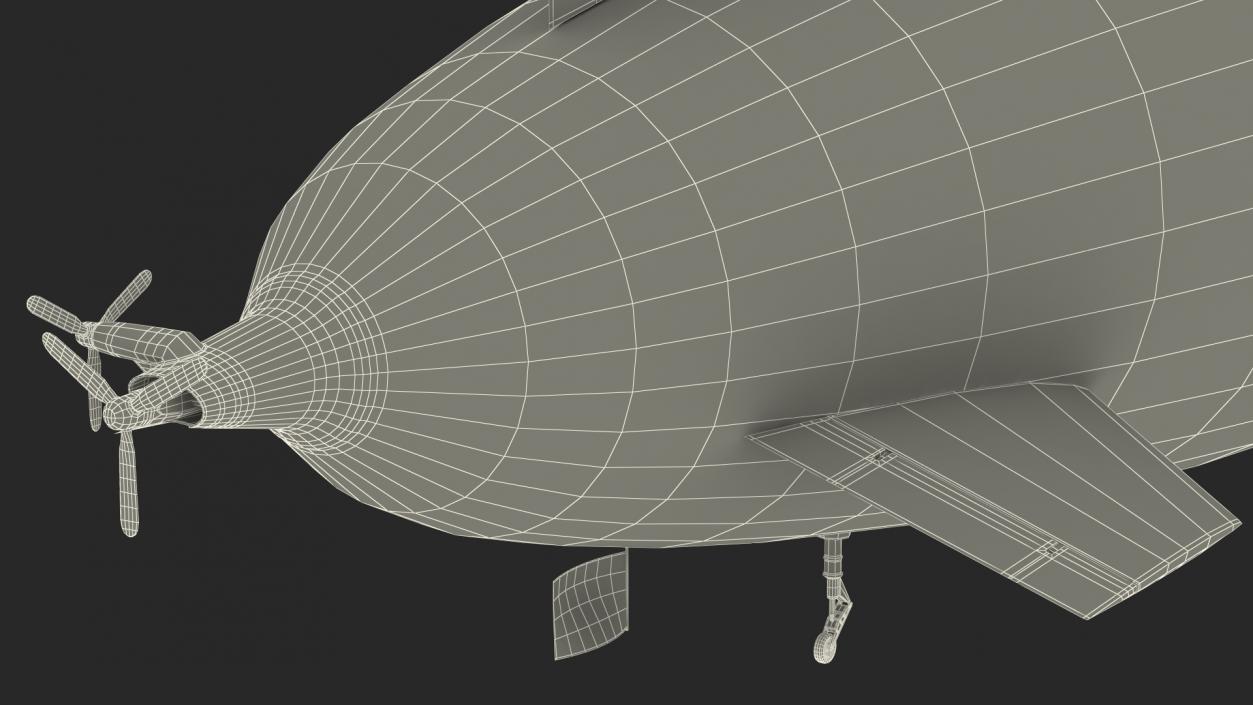 3D Blimp Airship Generic Rigged model