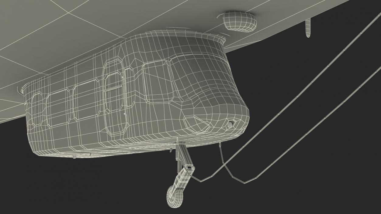 3D Blimp Airship Generic Rigged model