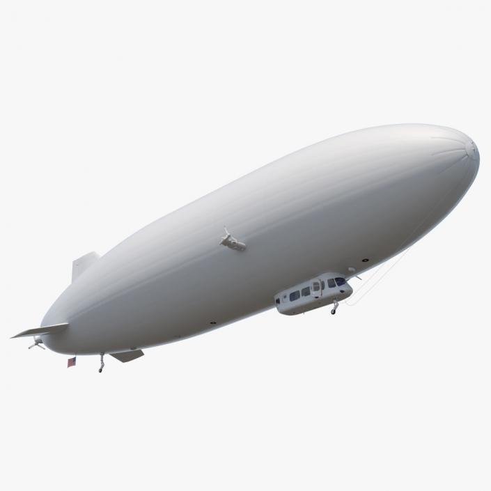 3D Blimp Airship Generic Rigged model