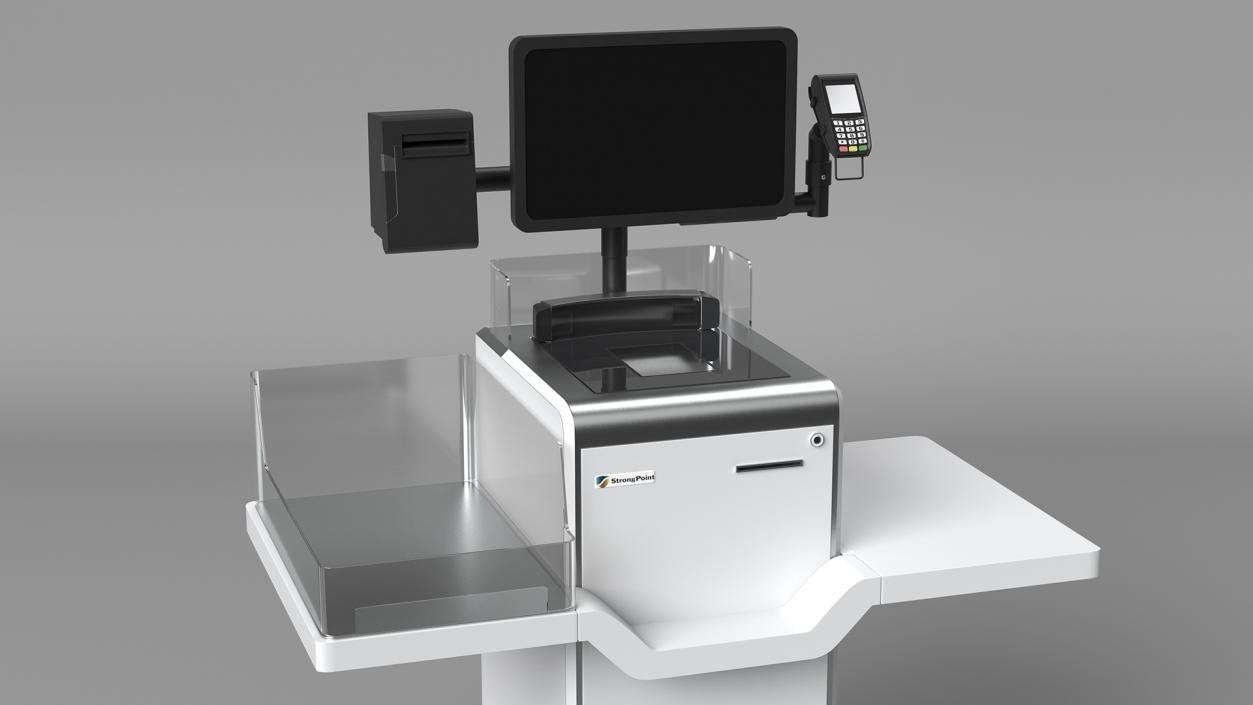 System for Self Checkout StrongPoint Switched Off 3D model