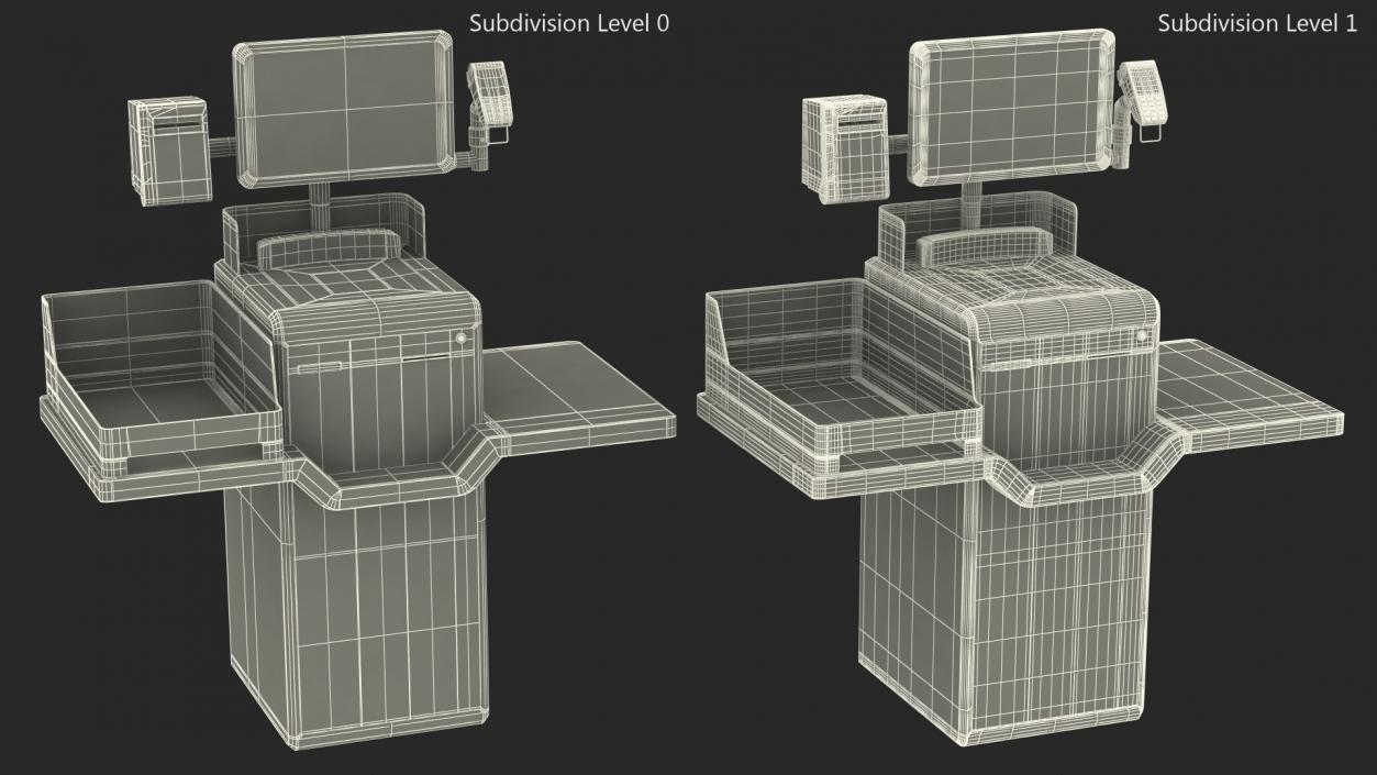 System for Self Checkout StrongPoint Switched Off 3D model