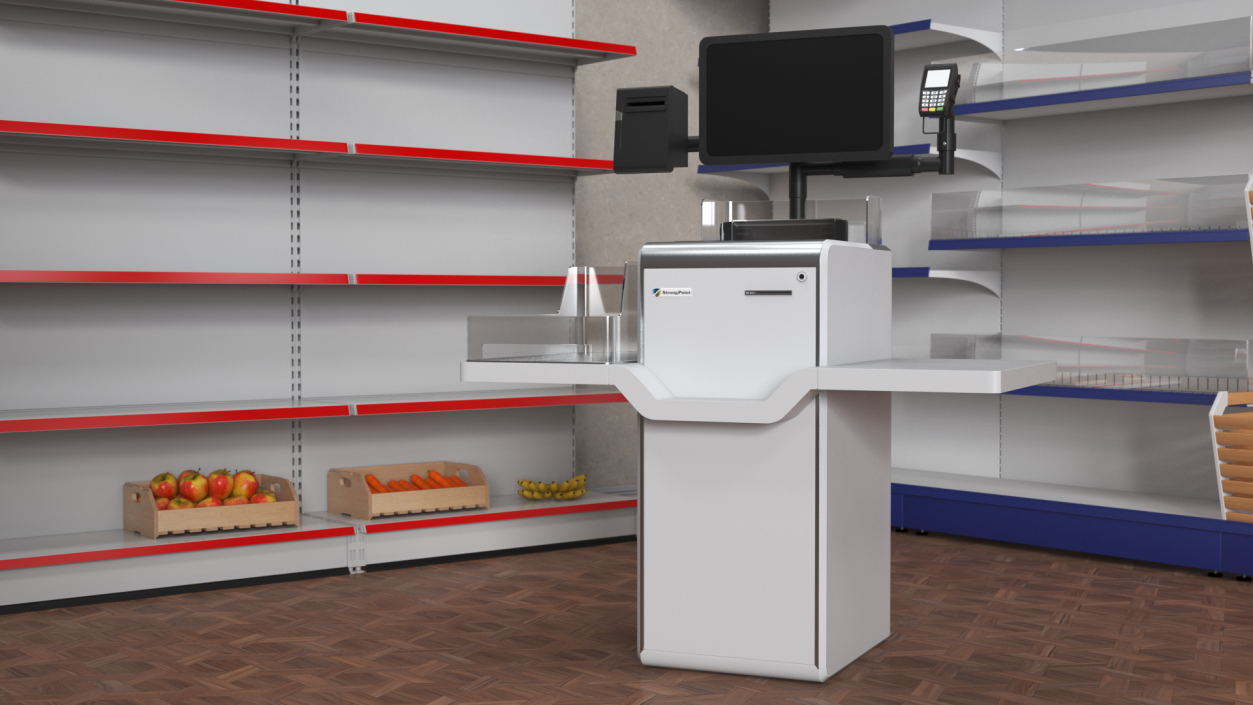 System for Self Checkout StrongPoint Switched Off 3D model