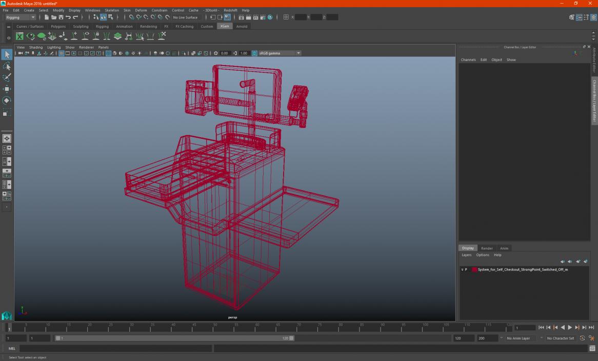 System for Self Checkout StrongPoint Switched Off 3D model