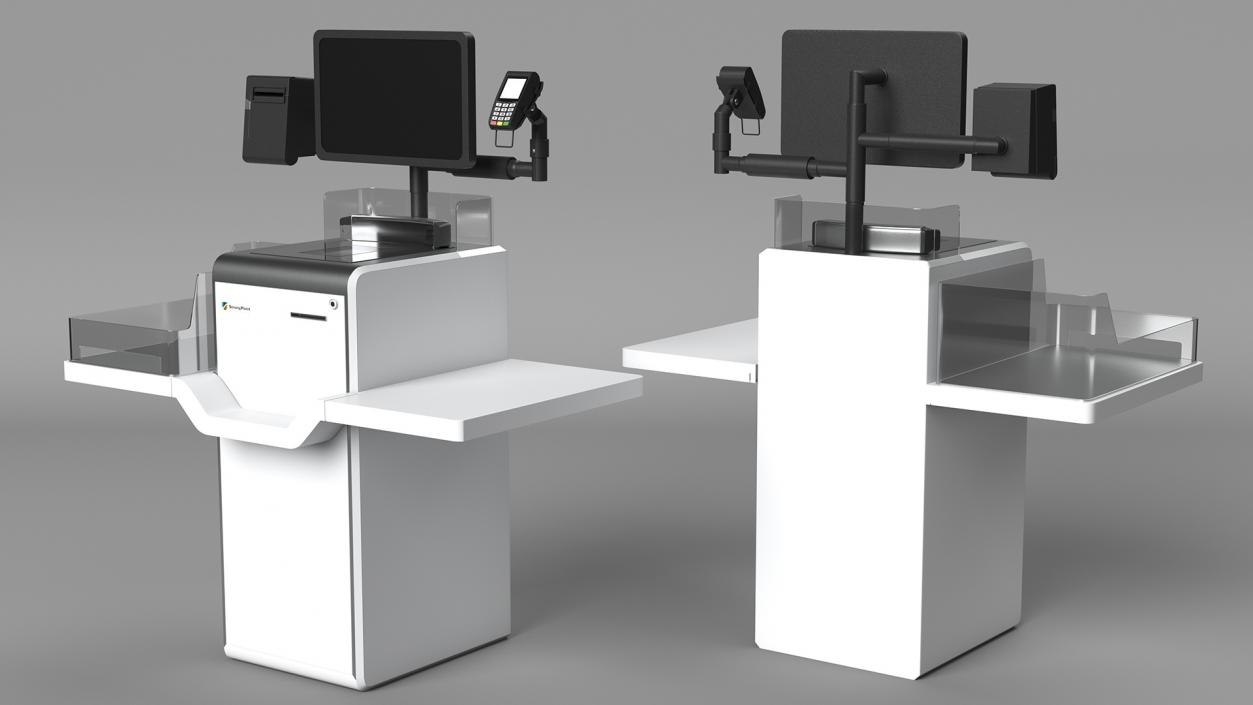 System for Self Checkout StrongPoint Switched Off 3D model