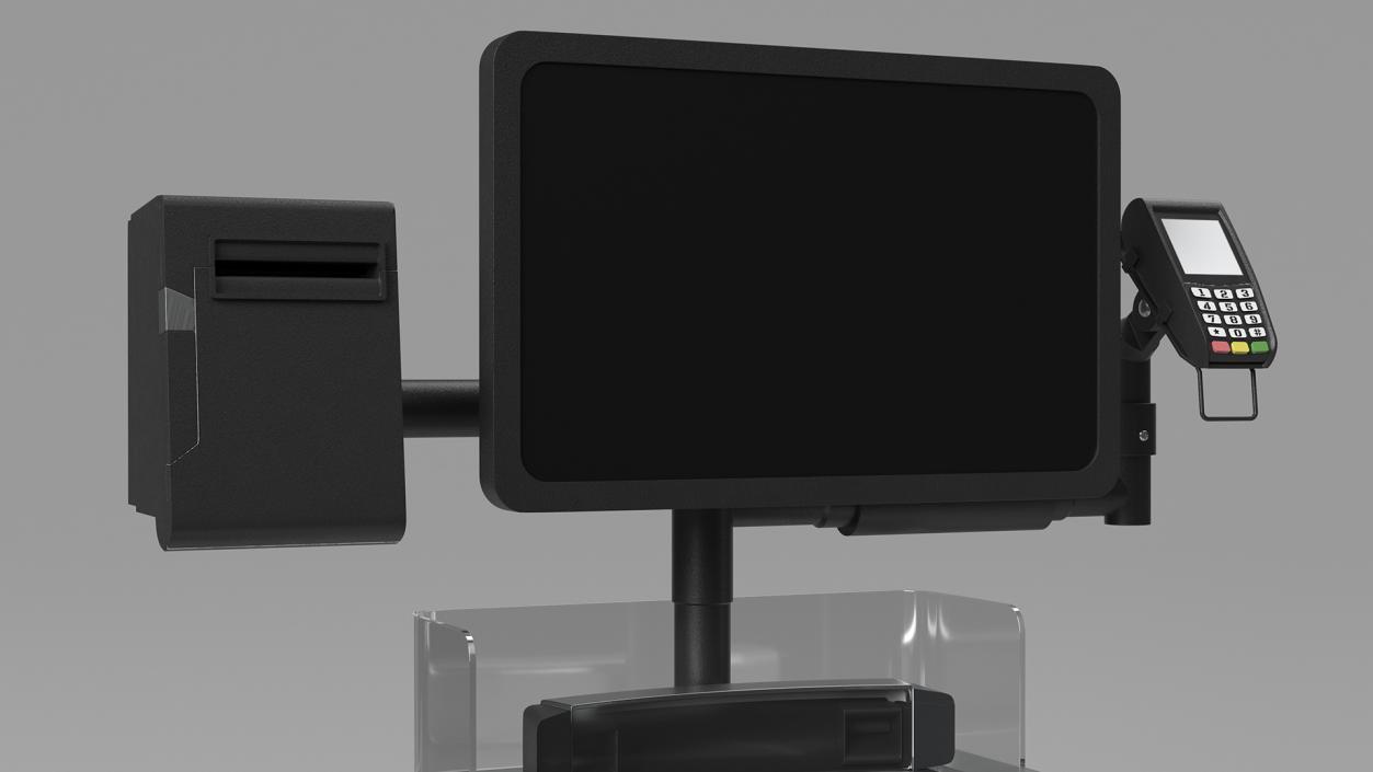 System for Self Checkout StrongPoint Switched Off 3D model