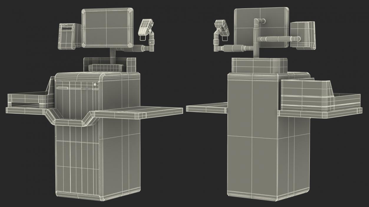 System for Self Checkout StrongPoint Switched Off 3D model