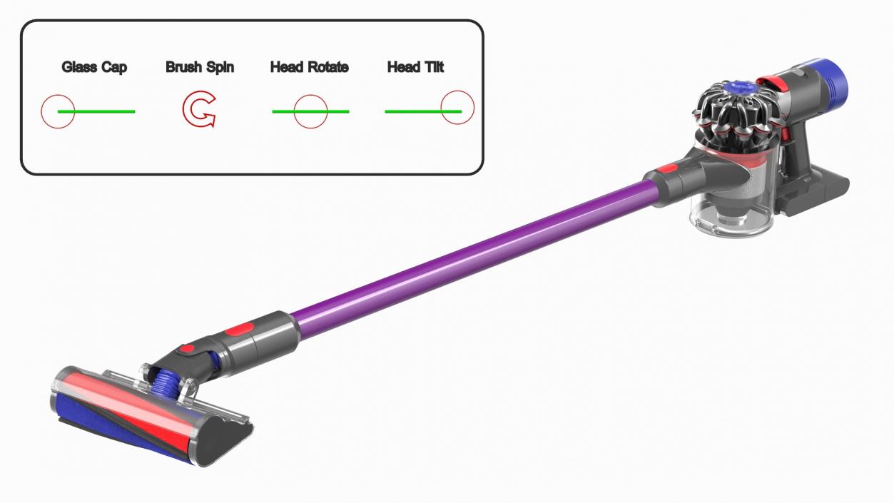 3D model Handheld Vacuum Cleaner Rigged