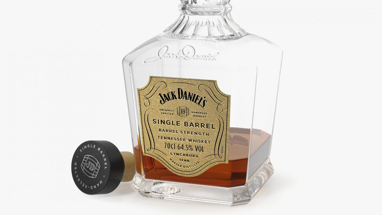 Jack Daniels Light Single-Barrel Opened 3D model