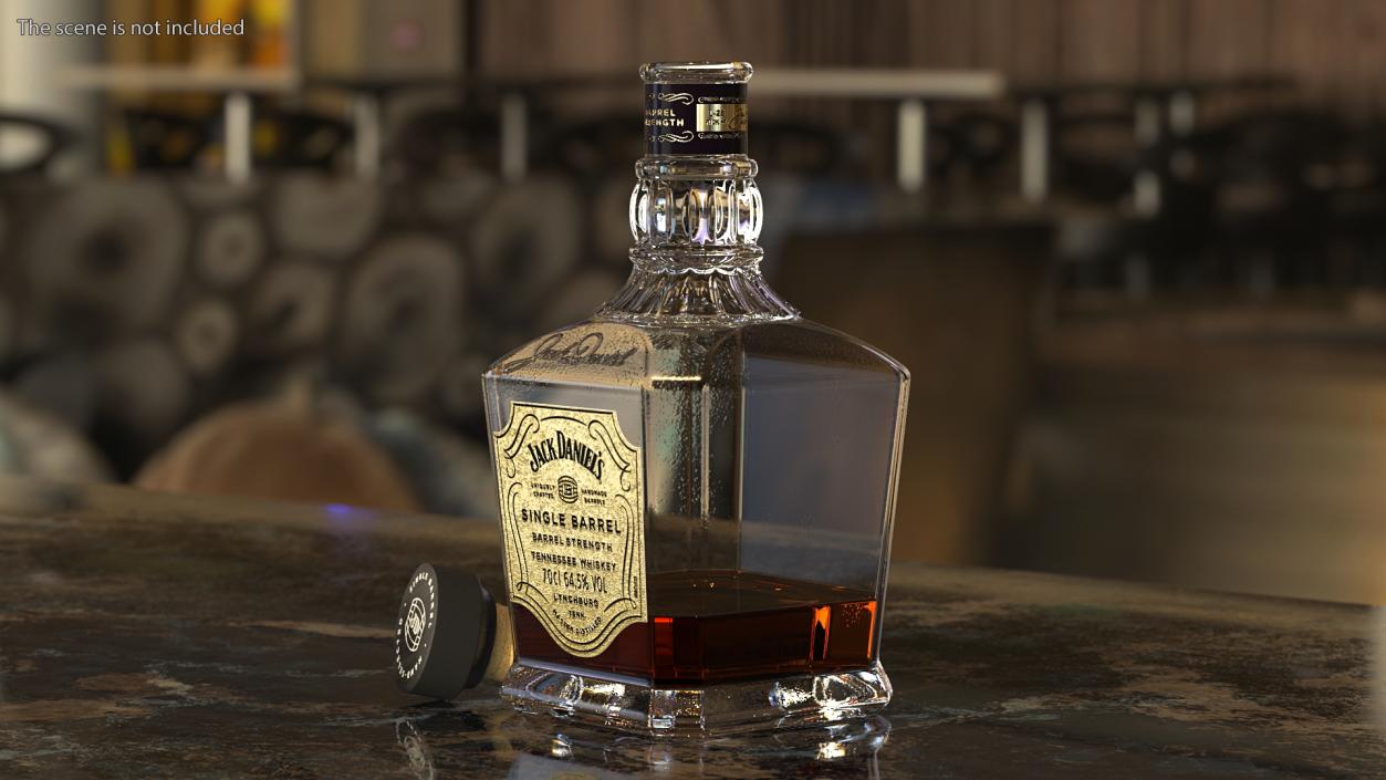 Jack Daniels Light Single-Barrel Opened 3D model