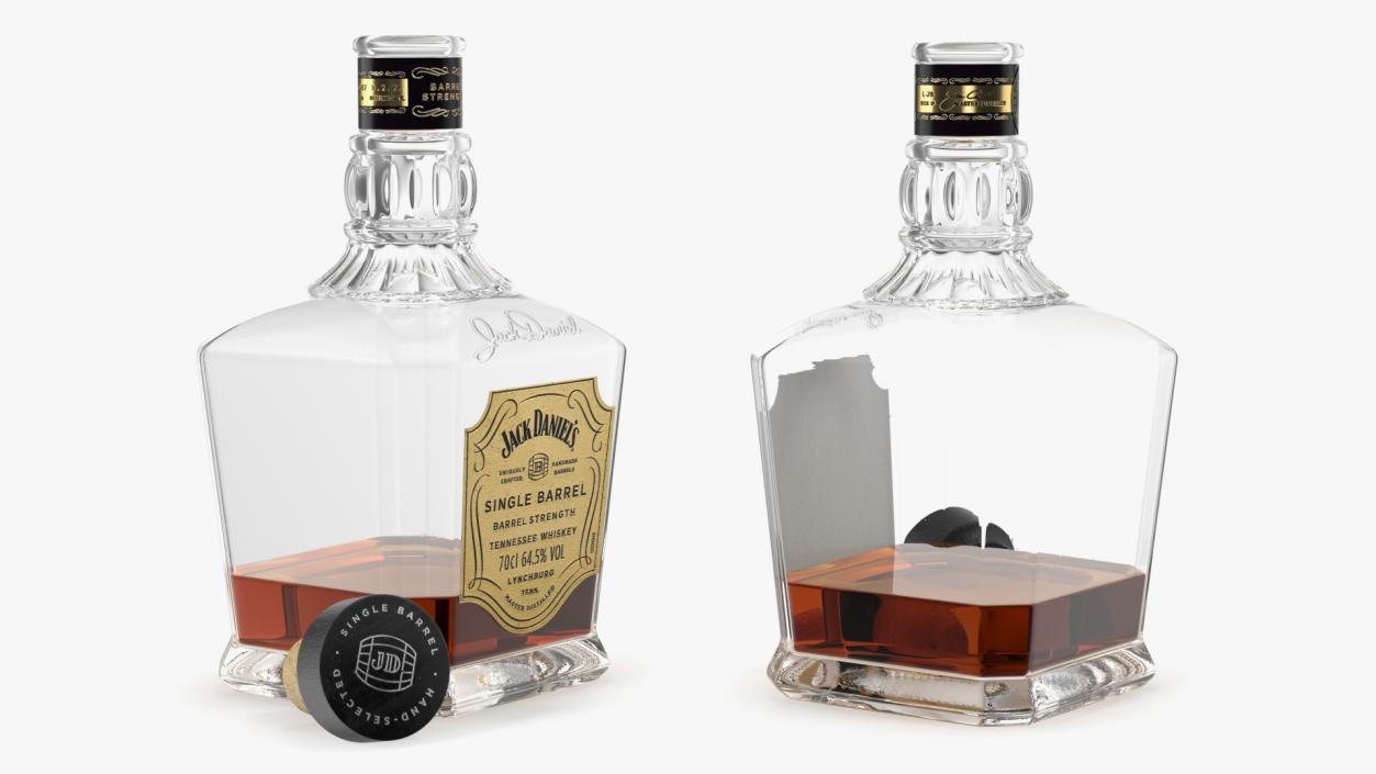 Jack Daniels Light Single-Barrel Opened 3D model