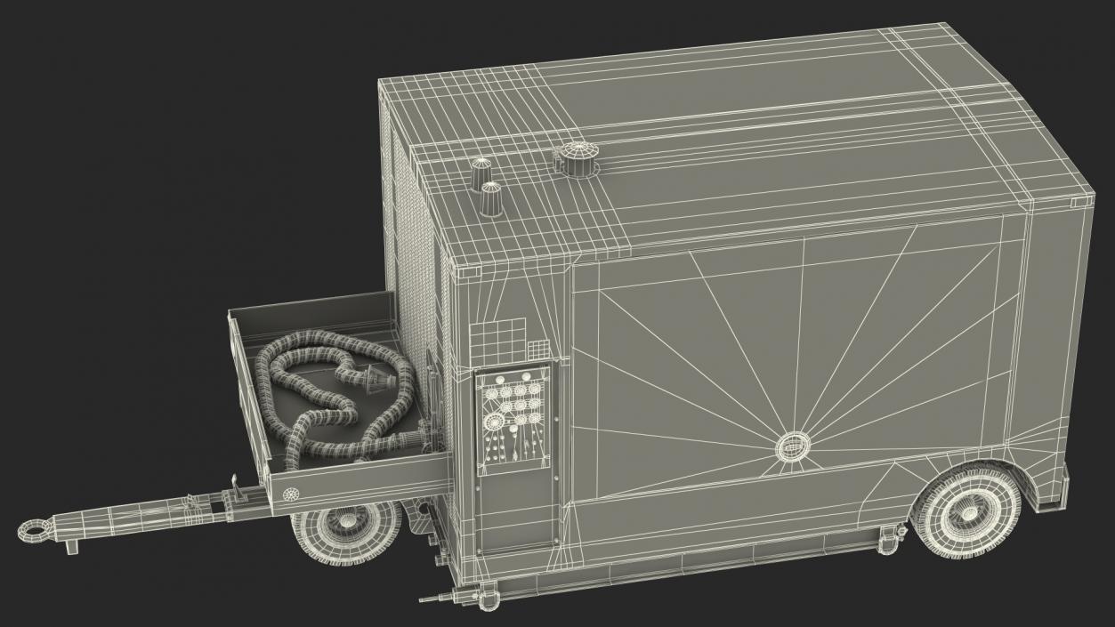 Aircraft Air Start Unit Trailer Mounted 3D model